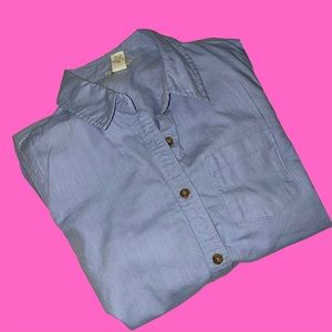 Denim Blue Button Down Top